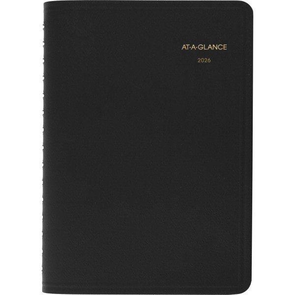 slide 4 of 10, AT-A-GLANCE® 2026 Daily Quarter-Hour Appointment Book Planner, Black, Small, 5"" x 8"", 1 ct