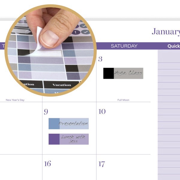 slide 4 of 10, Cambridge® Mariah 2026 Weekly Monthly Planner, Large, 8 1/2"" x 11"", 1 ct