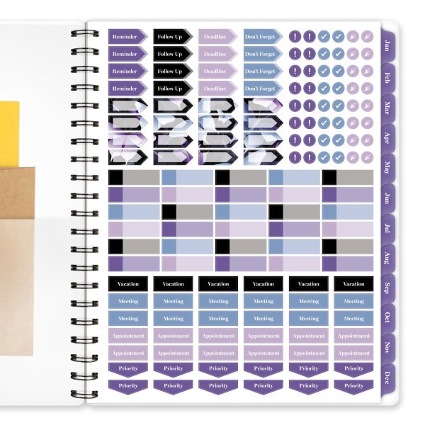 slide 10 of 10, Cambridge® Mariah 2026 Weekly Monthly Planner, Large, 8 1/2"" x 11"", 1 ct