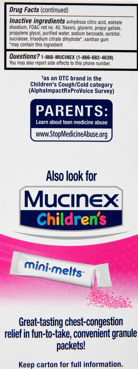 slide 2 of 9, Mucinex Children's MultiSymptom Cold Cough Suppressant Very Berry Liquid Age 4+, 6.8 fl oz