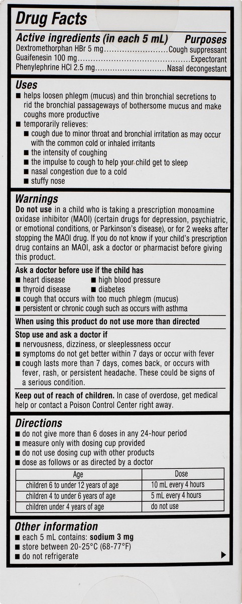 slide 7 of 9, Mucinex Children's MultiSymptom Cold Cough Suppressant Very Berry Liquid Age 4+, 6.8 fl oz