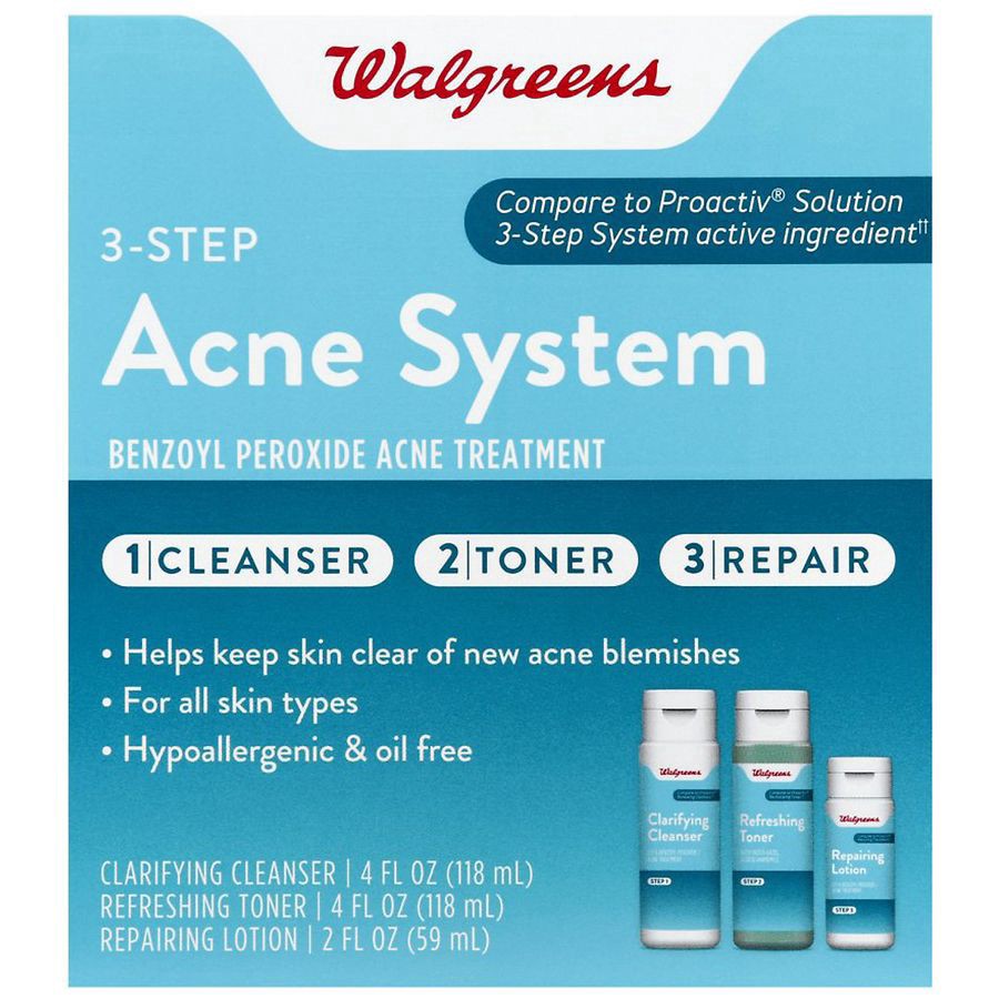 slide 1 of 2, Walgreens 3 Step Acne Kit, 1 ct