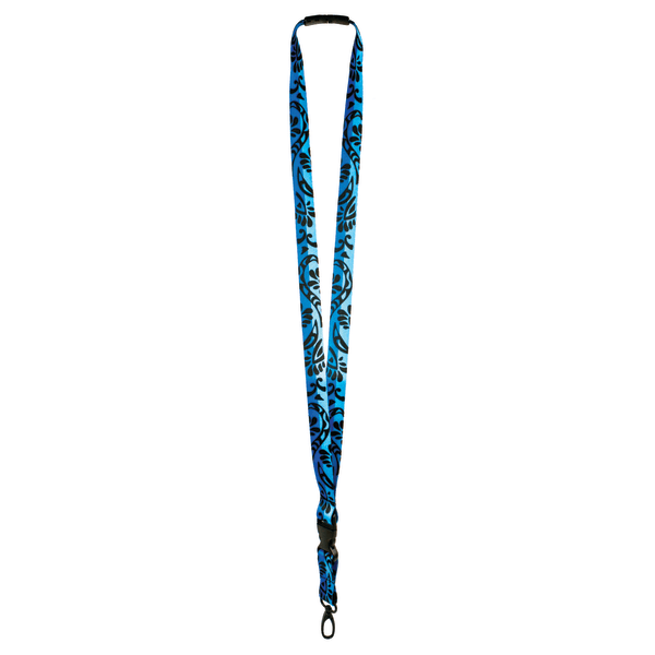 slide 2 of 2, MyID Breakaway Lanyard, 23"", Black/Blue, 1 ct
