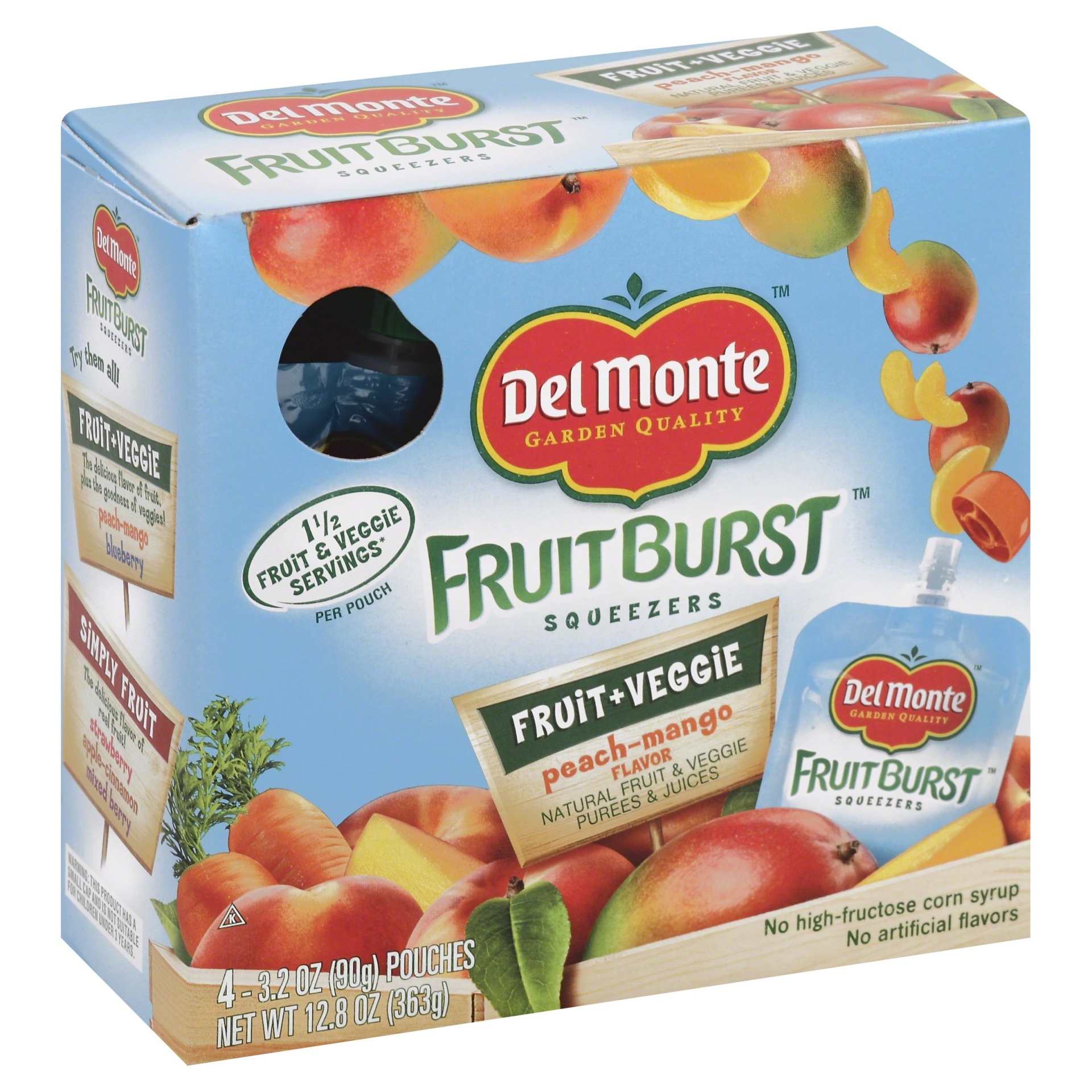 slide 1 of 1, Del Monte Squeezers 4 ea, 4 ct