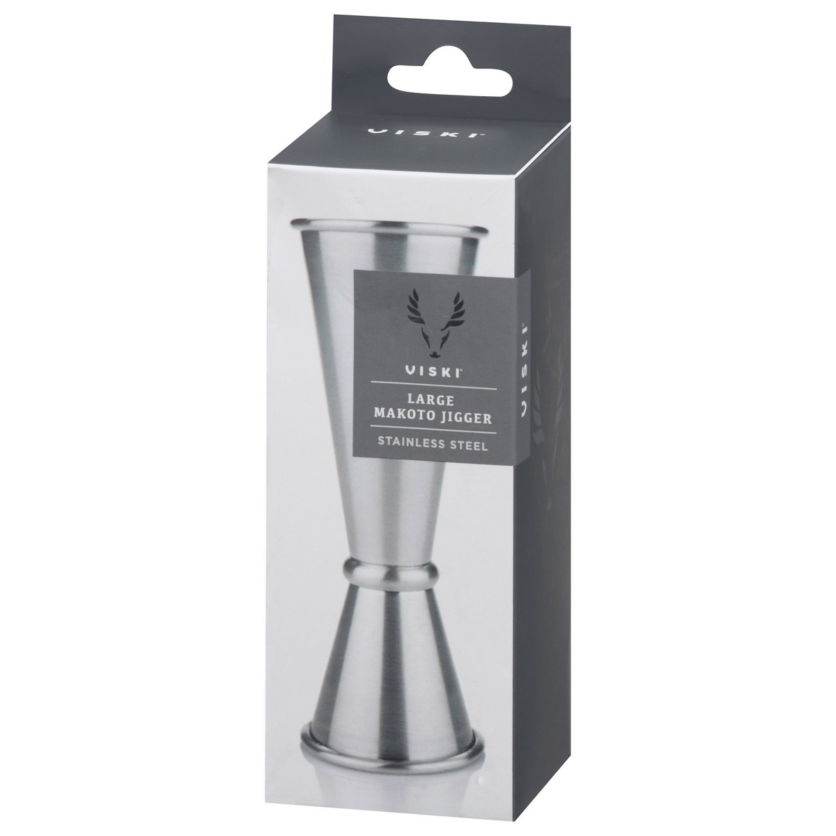 slide 6 of 9, Viski Japanese style double jigger for cocktails, bar kit essential, 1oz and 2oz with interior measurements, stainless steel, 1 cnt