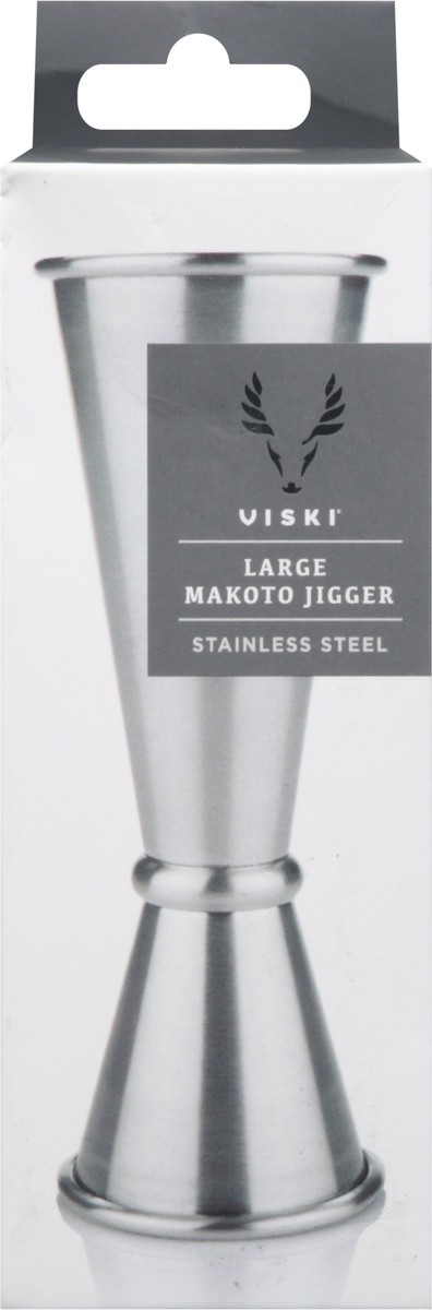 slide 8 of 9, Viski Japanese style double jigger for cocktails, bar kit essential, 1oz and 2oz with interior measurements, stainless steel, 1 cnt