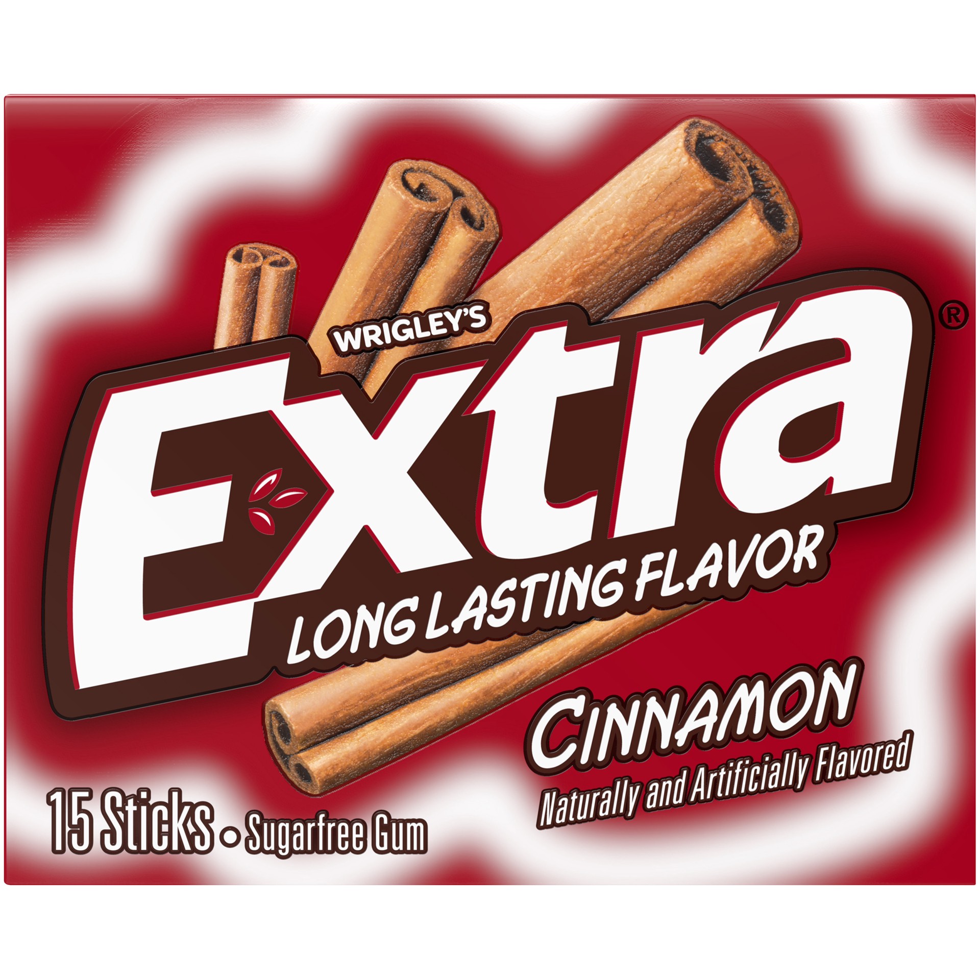 slide 1 of 5, Extra Sugarfree Cinnamon Gum 15 ea, 15 ct