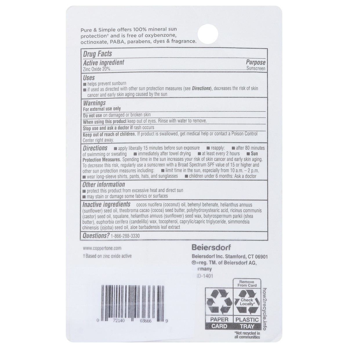 slide 11 of 13, Coppertone Pure & Simple Broad Spectrum SPF 50 Baby Sunscreen Stick 0.49 oz, 0.49 oz