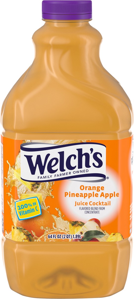 slide 2 of 5, Welch's Orange Pineapple Apple Juice Cocktail, 64 fl oz Bottle, 64 oz