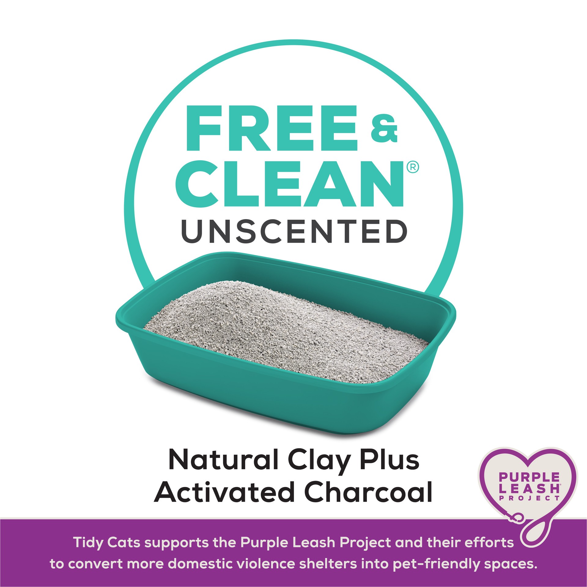 slide 7 of 8, Tidy Cats Purina Tidy Cats Free & Clean Unscented Multi-Cat Clumping Litter - 20lbs, 20 lb