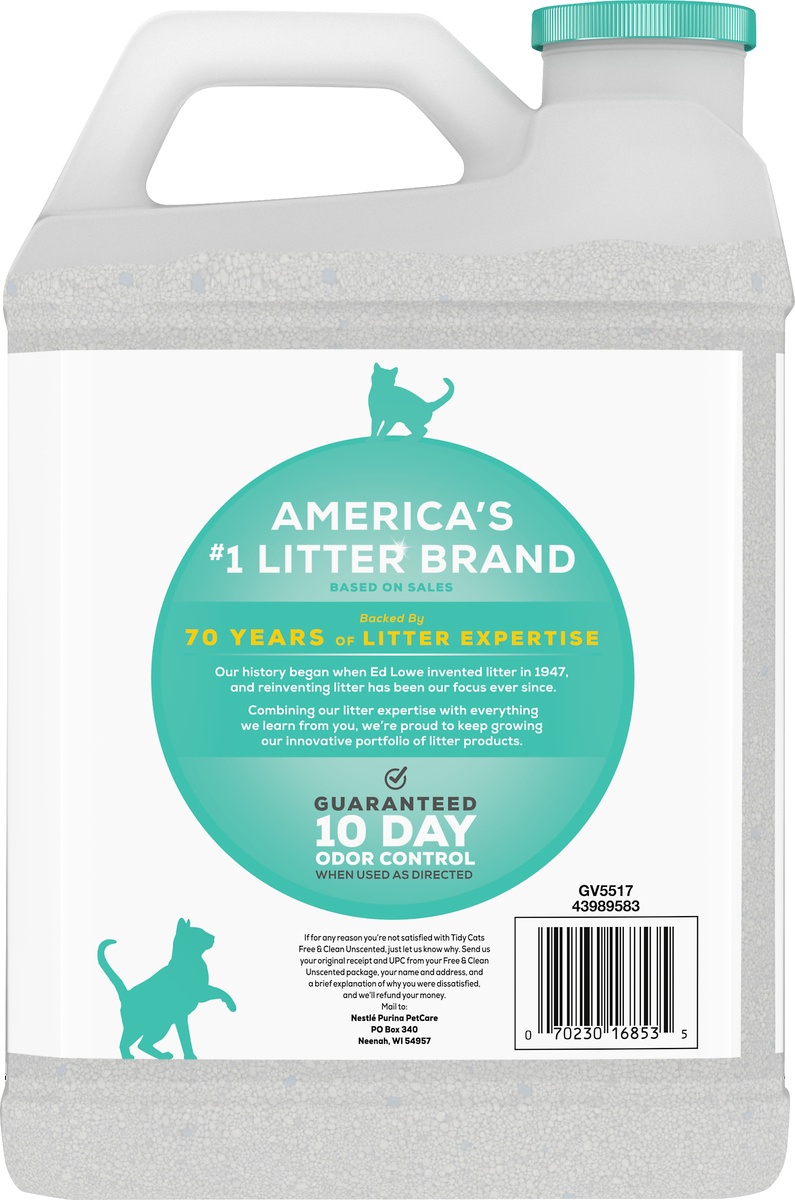 slide 7 of 7, Purina Tidy Cats Free Clean Unscented Clumping Multiple Cat Litter, 20 lb