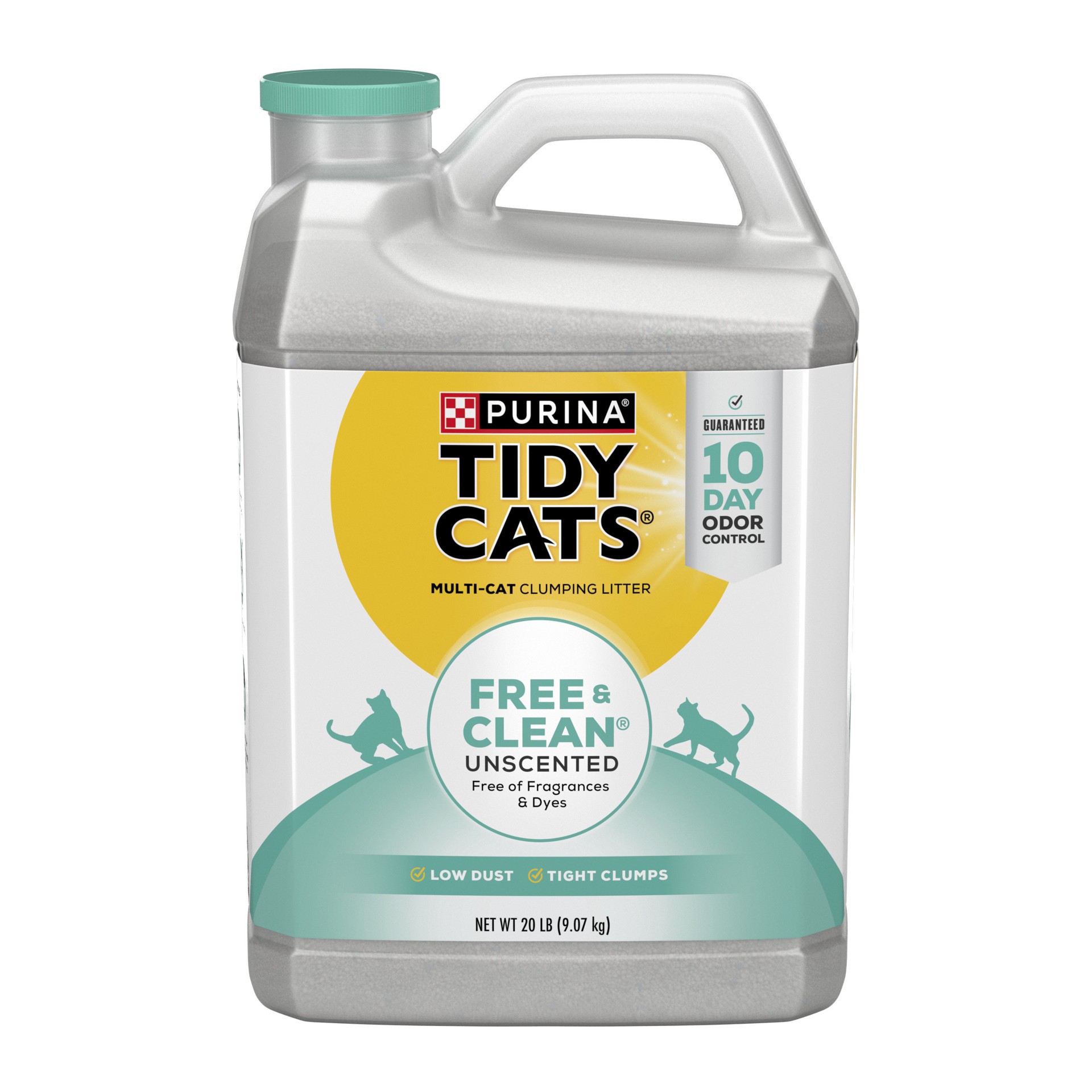 slide 1 of 8, Tidy Cats Purina Tidy Cats Free & Clean Unscented Multi-Cat Clumping Litter - 20lbs, 20 lb