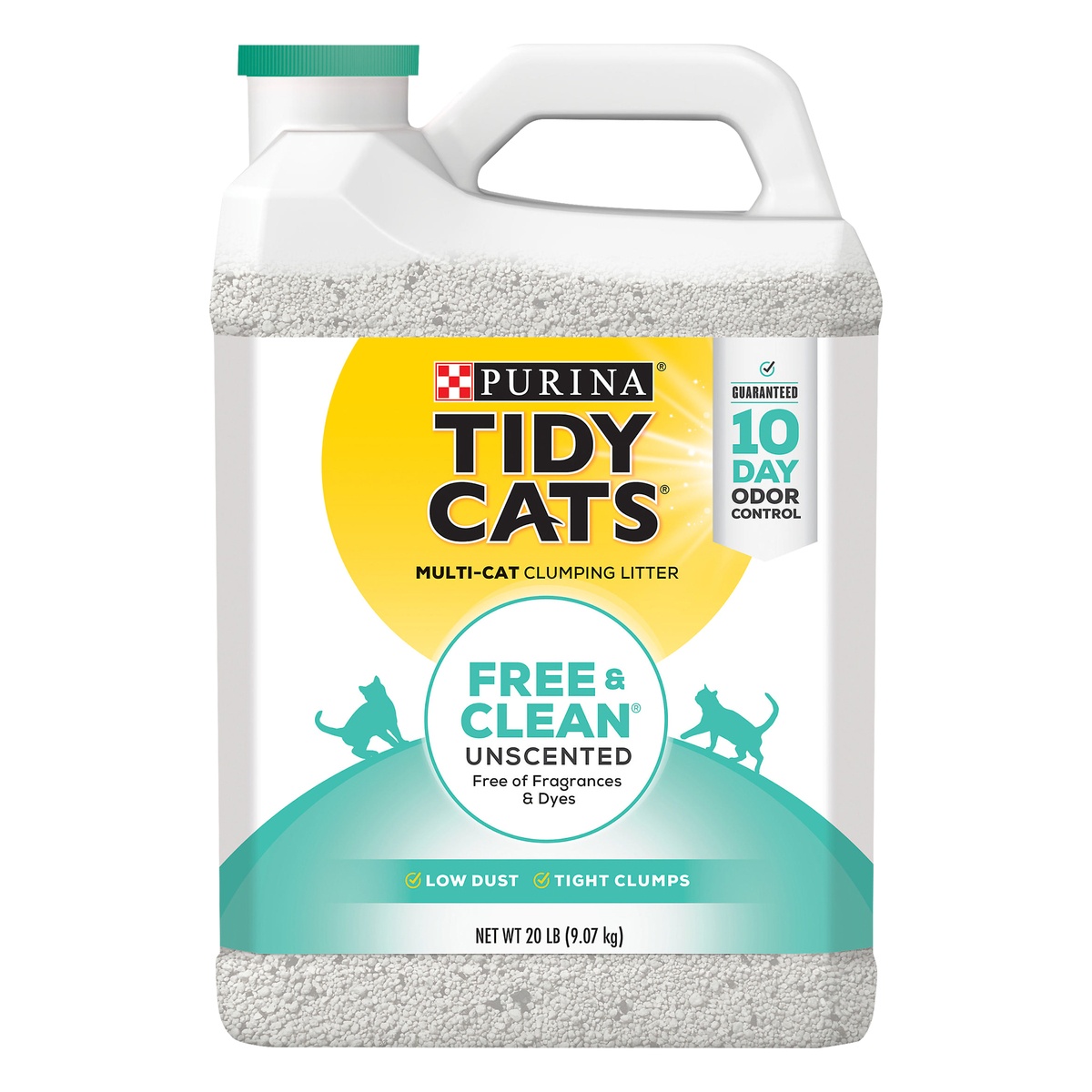 slide 1 of 7, Purina Tidy Cats Free Clean Unscented Clumping Multiple Cat Litter, 20 lb
