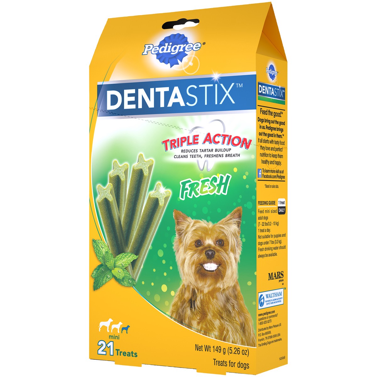 slide 3 of 14, Dentastix Fresh Mini Dog Treats 21 ct Stand-Up Bag, 5.26 oz