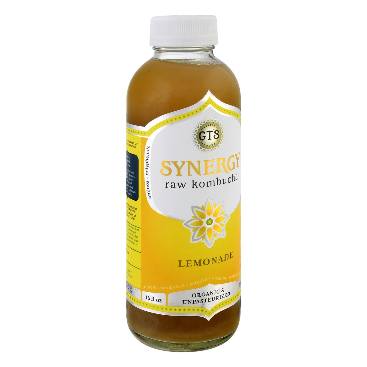 slide 8 of 13, GT's Synergy Lemonade Raw Kombucha - 16 fl oz, 16 fl oz