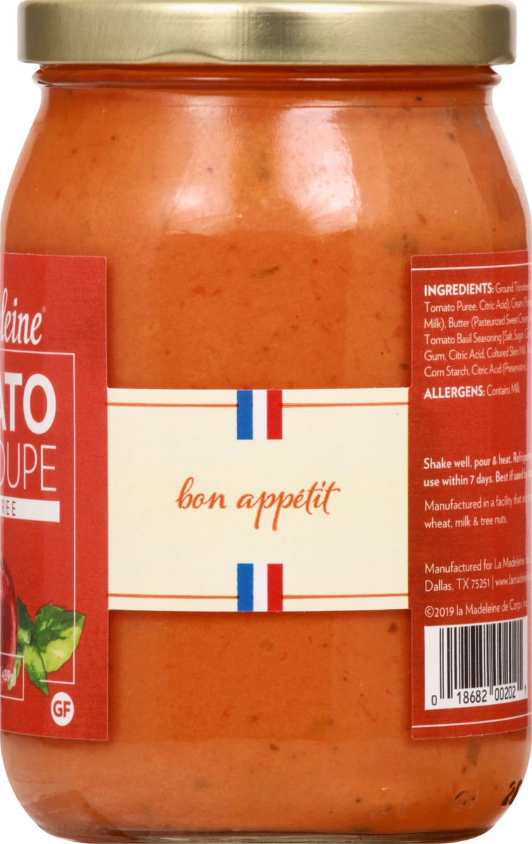 slide 8 of 9, La Madeleine Gluten Free Tomato Basil Soupe, 15.5 oz