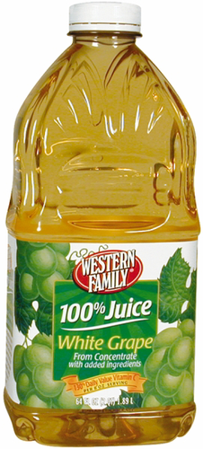 slide 1 of 1, Western Family 100% Juice White Grape - 64 oz, 64 oz