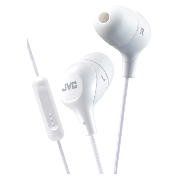 slide 1 of 1, JVC White Marshmallow In Ear Headphones with Microphone and Remote, White, 1 ct
