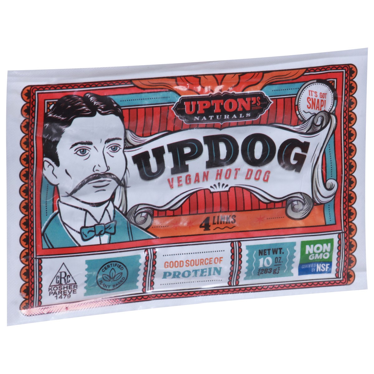 slide 2 of 9, Upton's Naturals Updog Vegan Hot Dog Links 4 ea, 4 ct