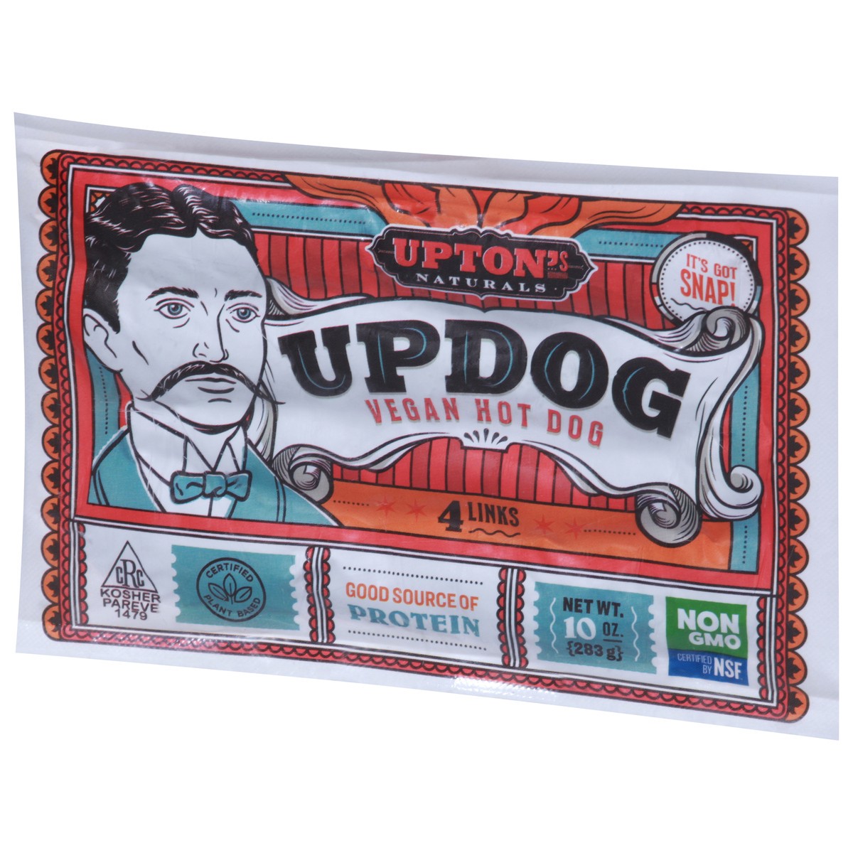 slide 5 of 9, Upton's Naturals Updog Vegan Hot Dog Links 4 ea, 4 ct