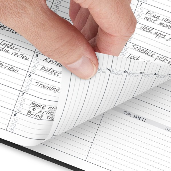 slide 5 of 10, AT-A-GLANCE® 2026 Weekly Appointment Book Planner, Black, Medium, 7"" x 8 3/4"", 1 ct