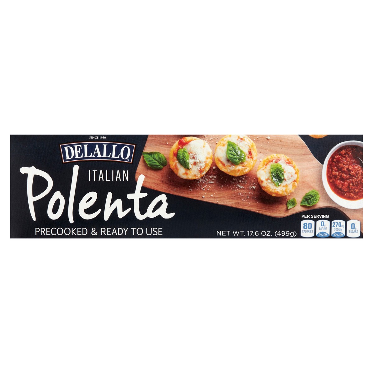 slide 1 of 10, Delallo Polenta Heat & Serve, 17.6 oz