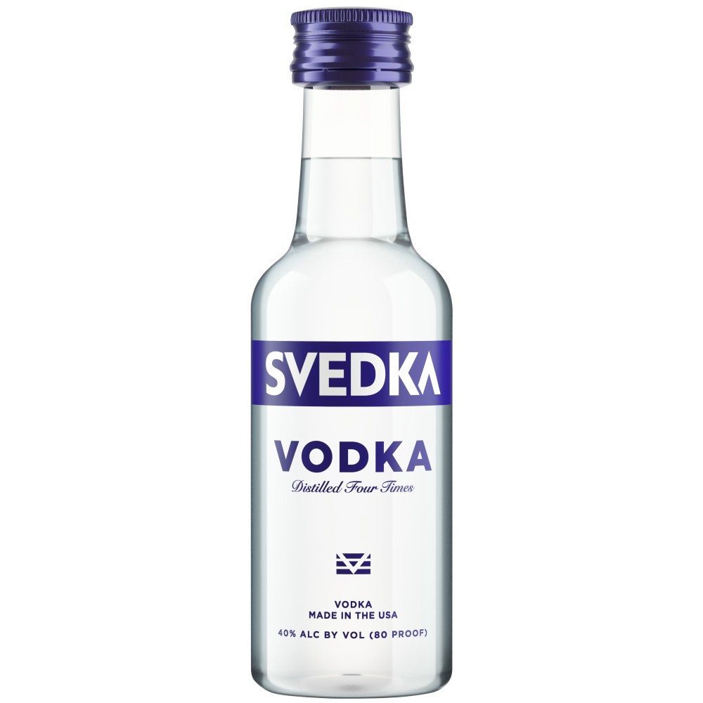 slide 1 of 7, SVEDKA Vodka, 50 mL Plastic Mini Bottle, 80 Proof, 50 ml
