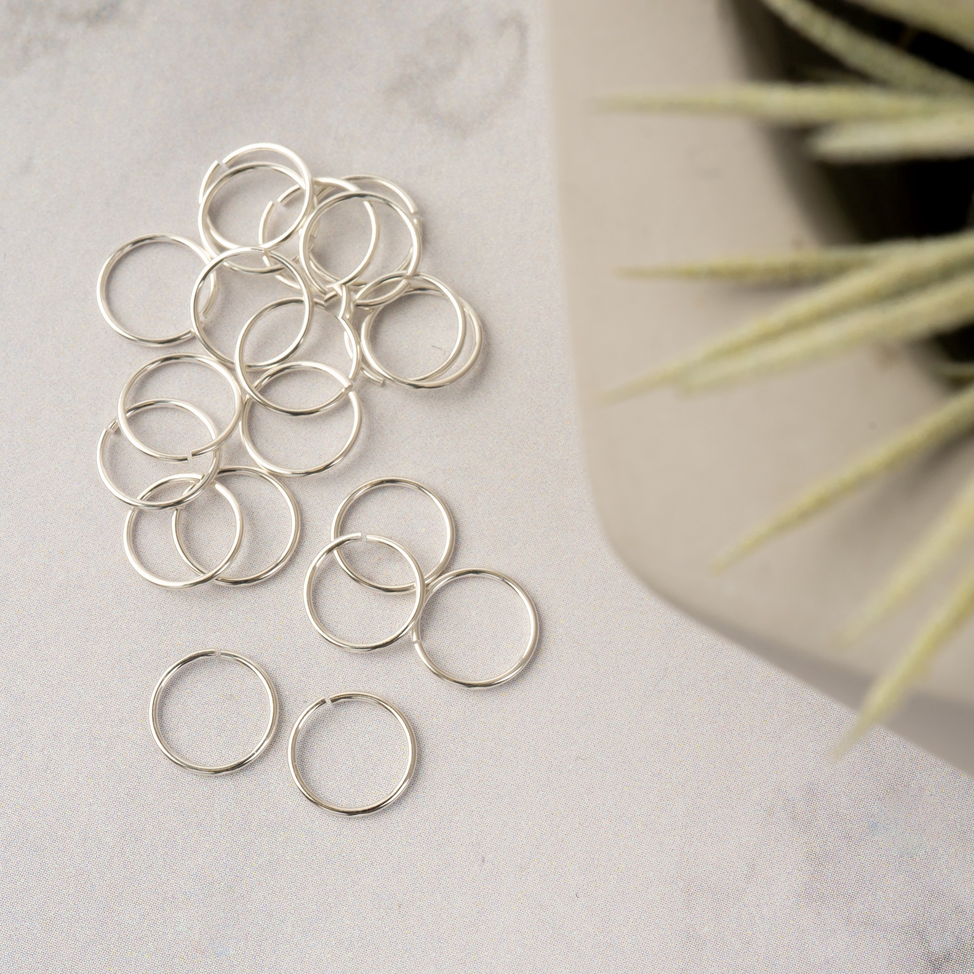 slide 3 of 3, 8mm Sterling Silver Jump Rings, 20ct. By Bead Landing, 8mm