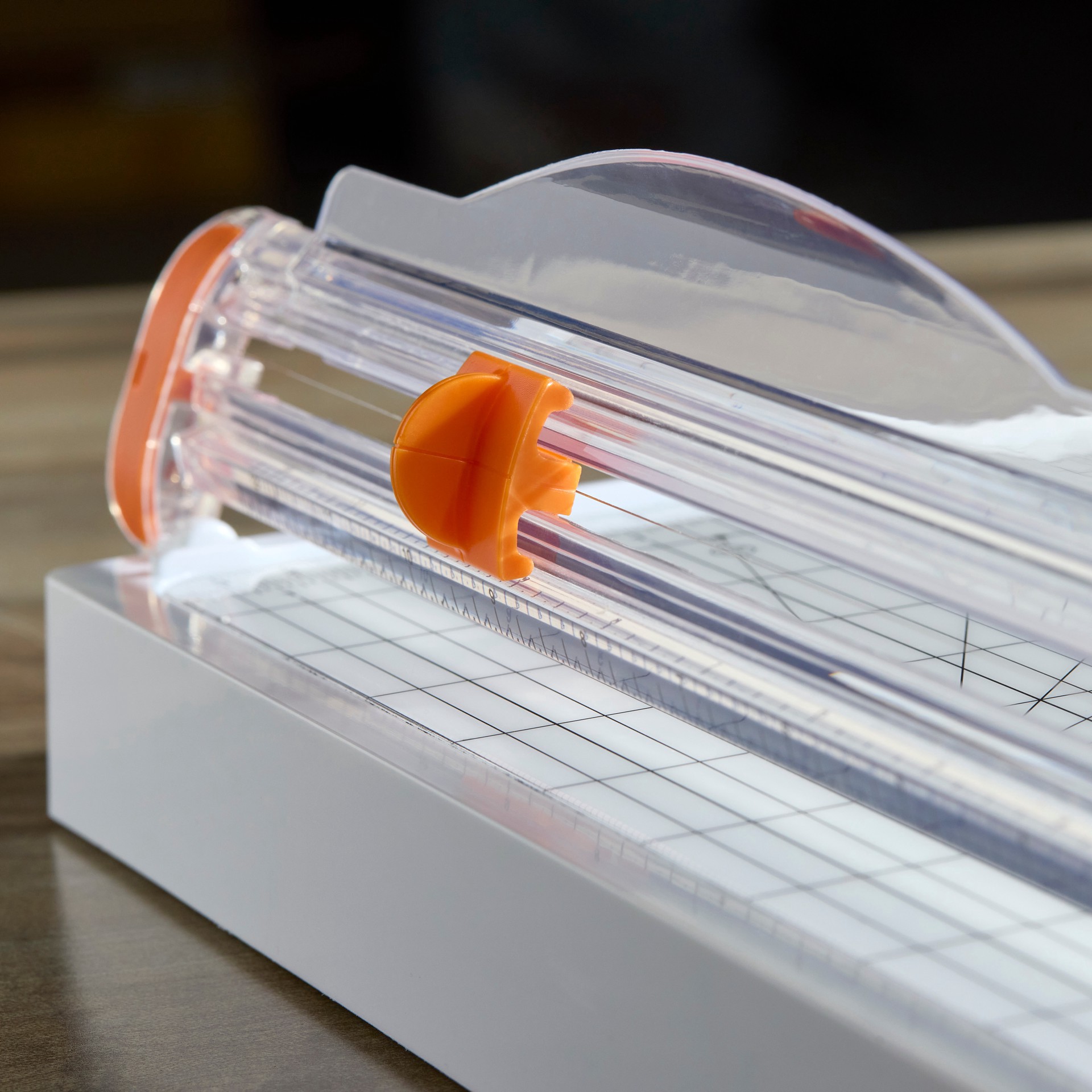 slide 2 of 8, Fiskars Surecut Deluxe Trimmer With Built-In Storage, 1/16 in