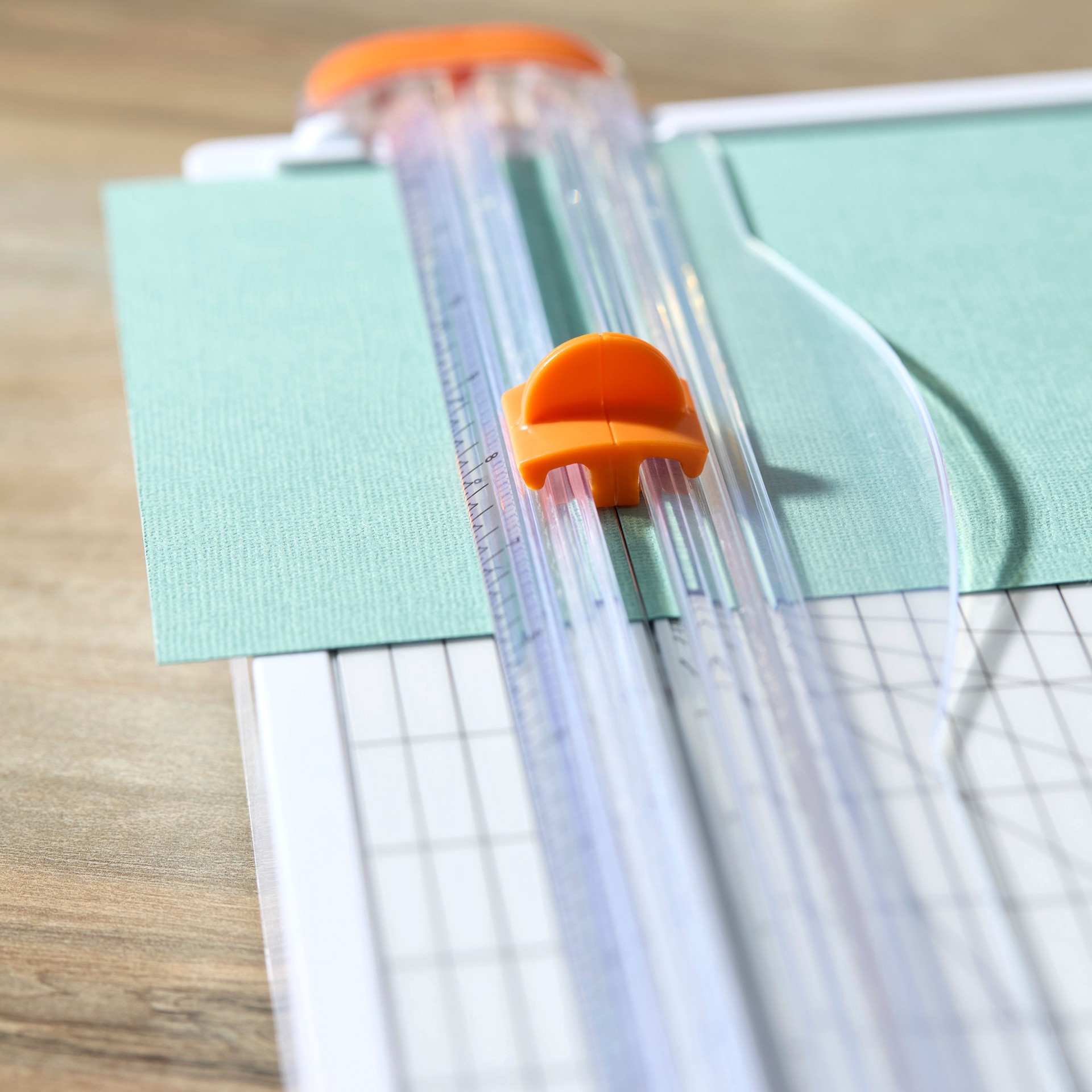 slide 6 of 8, Fiskars Surecut Deluxe Trimmer With Built-In Storage, 1/16 in