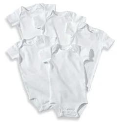 Carter's Size 18M 5-Pack Cotton Short Sleeve Bodysuits In White