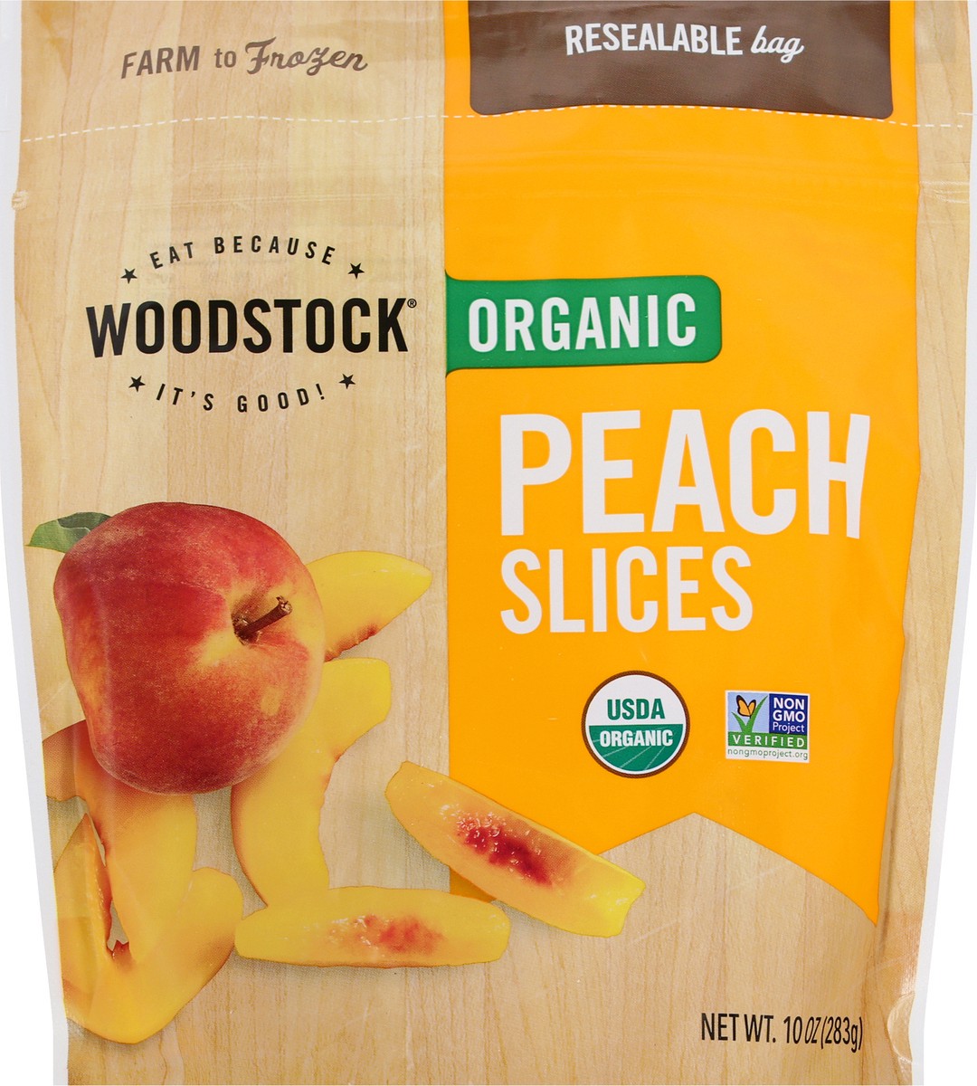 slide 2 of 12, Woodstock Organic Peach Slices 10 oz, 10 oz