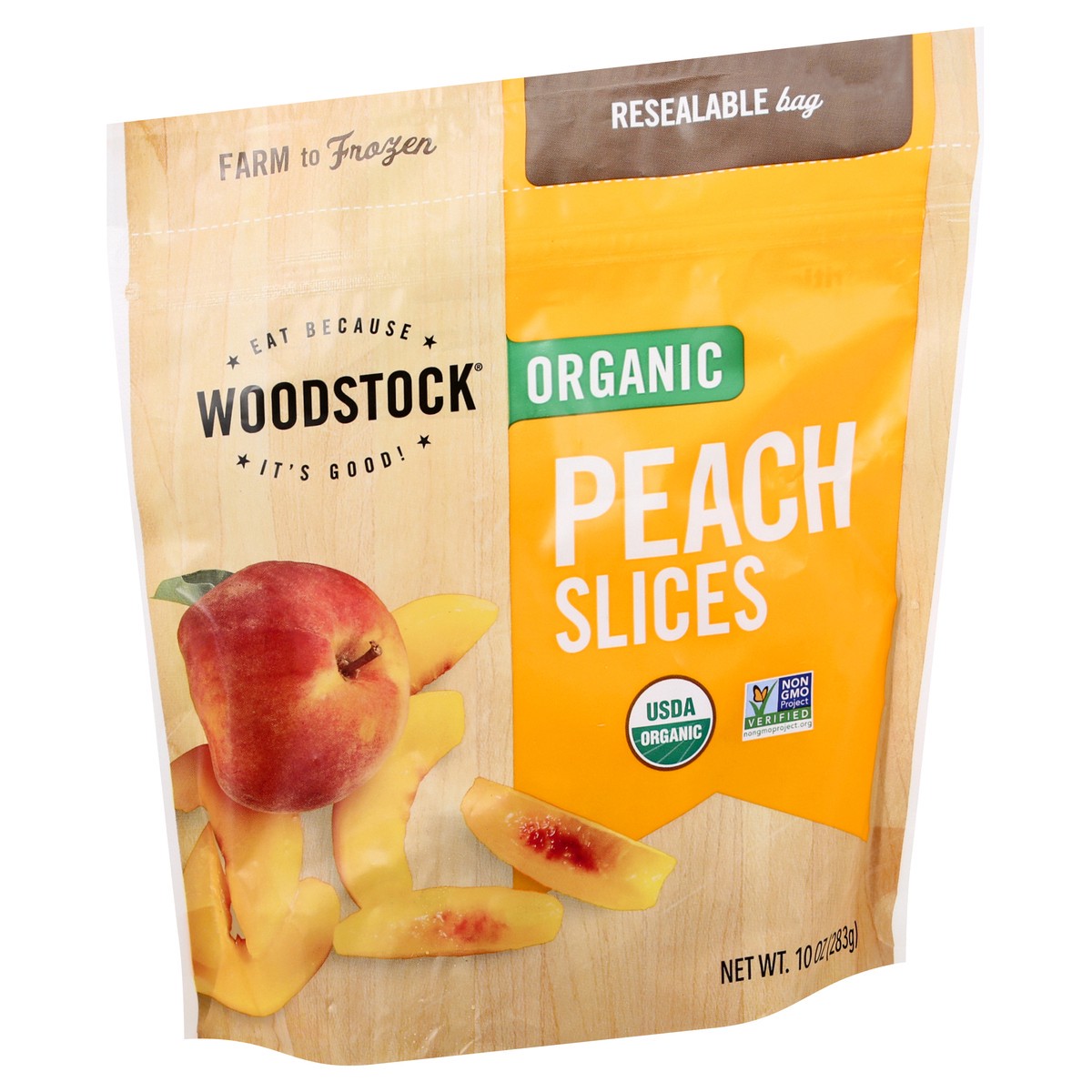 slide 8 of 12, Woodstock Organic Peach Slices 10 oz, 10 oz