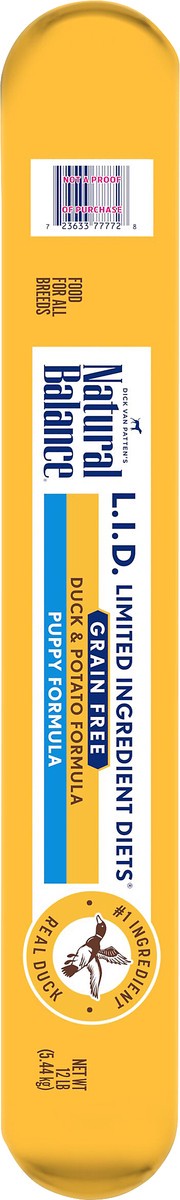 slide 6 of 7, Natural Balance L.I.D. Limited Ingredient Diets Duck & Potato Puppy Formula Dry Dog Food, 12 Pounds, 1 ct