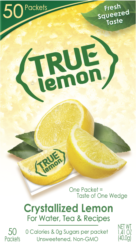 slide 1 of 4, True Lemon® Packets Crystallized Lemon, 50 ct