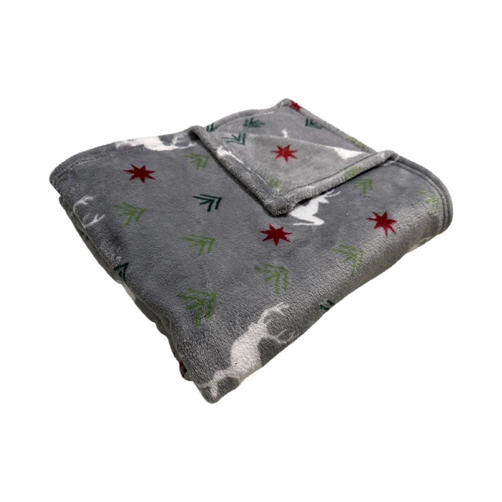 slide 2 of 2, Holiday Home® Microplush Throw - Deer, 50 in x 60 in