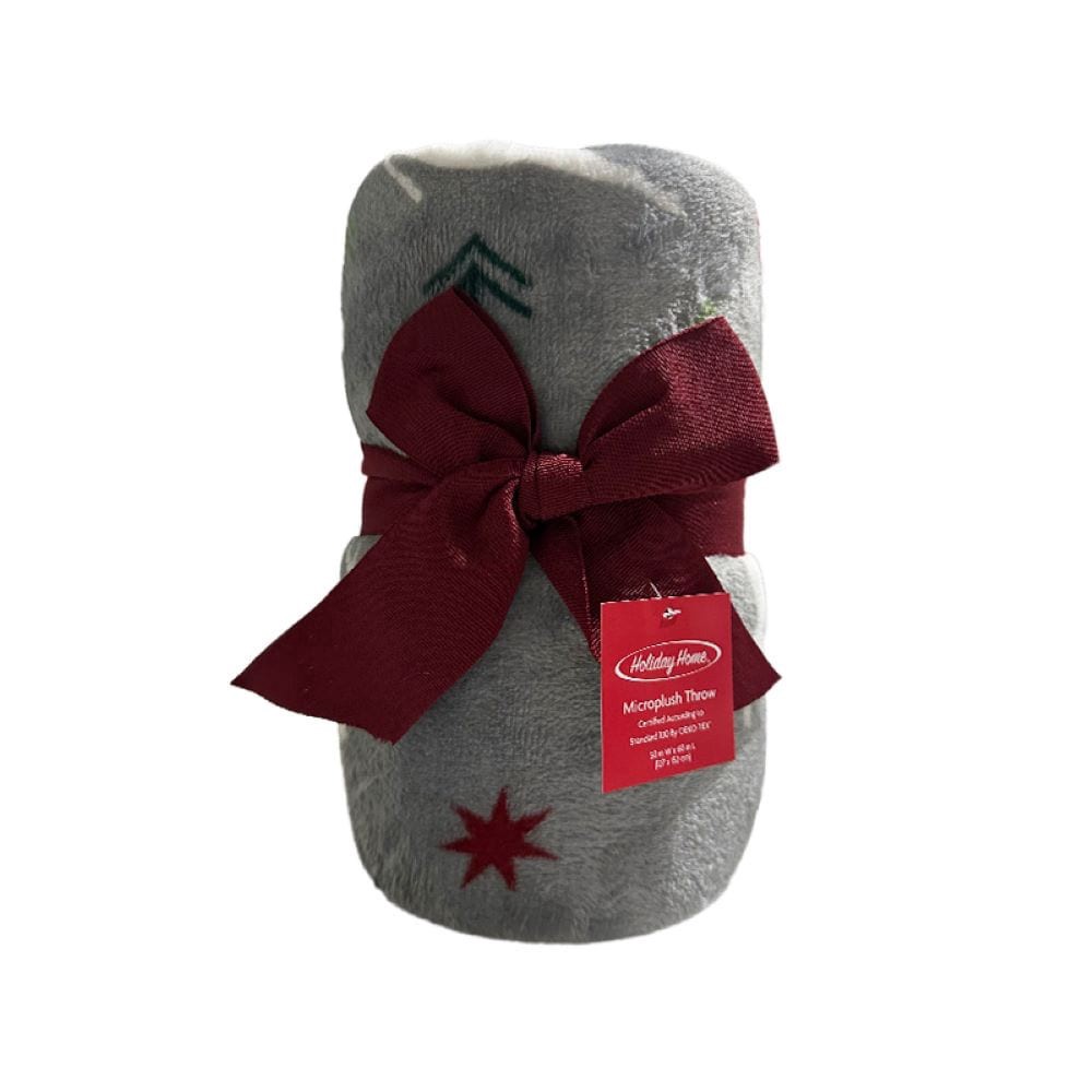 slide 1 of 2, Holiday Home® Microplush Throw - Deer, 50 in x 60 in