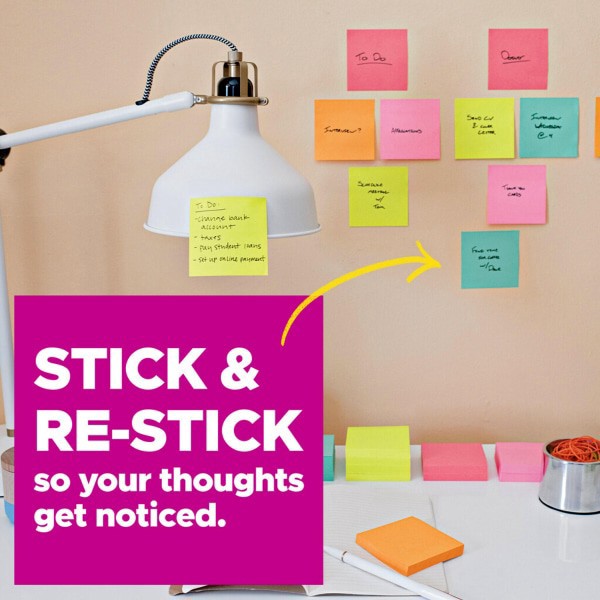 slide 7 of 9, POST IT Post-It Notes Lined Super Sticky 5X8" 2X45 Sheets/90 Total, 2 ct