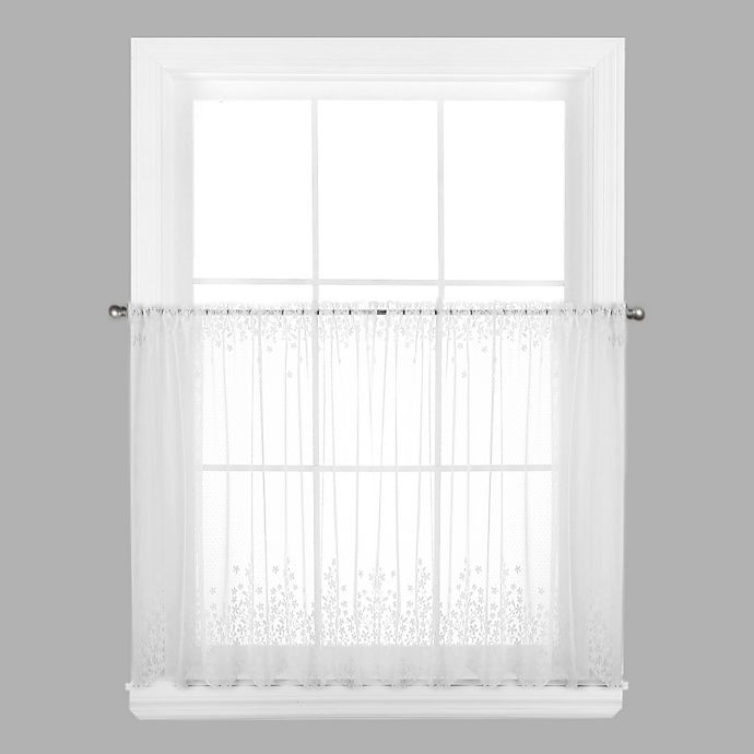 slide 1 of 1, Heritage Lace Blossom Window Curtain Tier - White, 24 in