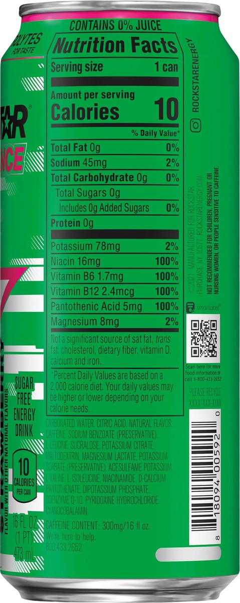 slide 2 of 4, Rockstar Xdurance Sugar Free Energy Drink Kiwi Strawberry - 16 fl oz, 16 fl oz