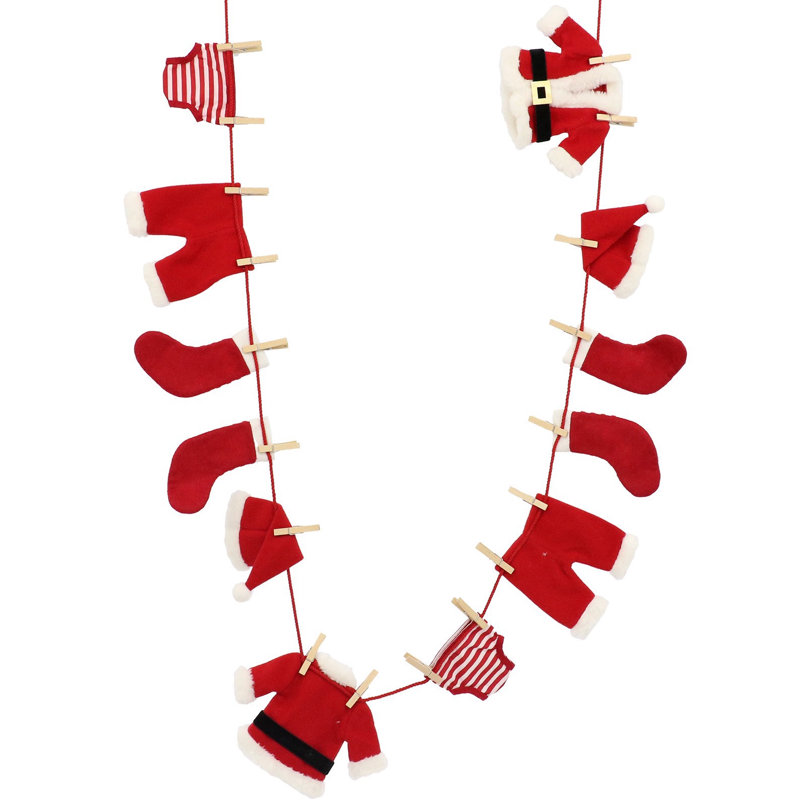 slide 2 of 2, 6ft. Santa's Clothes Garland By Ashland, 6 ft