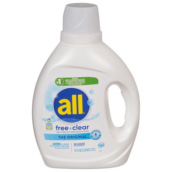 slide 1 of 3, All Free & Clear Original Liquid Detergent - 73 fl oz, 73 oz