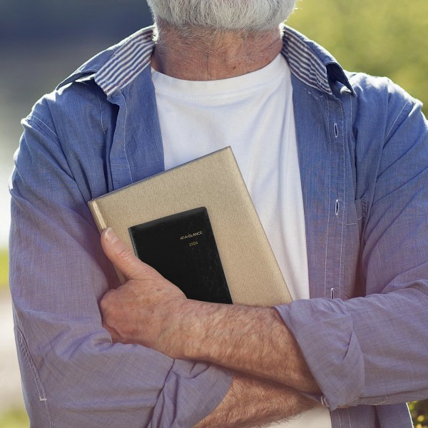 slide 7 of 10, AT-A-GLANCE® Designer Cover 2026 Weekly Planner, Black, Pocket, 3 1/4"" x 5 3/4"", 1 ct