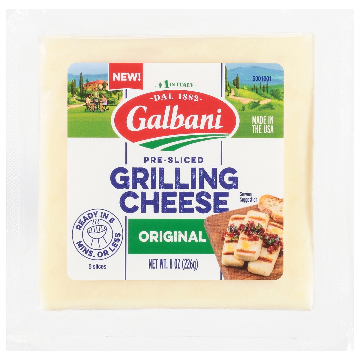 slide 1 of 9, Galbani Pre-Sliced Original Grilling Cheese, 8 oz