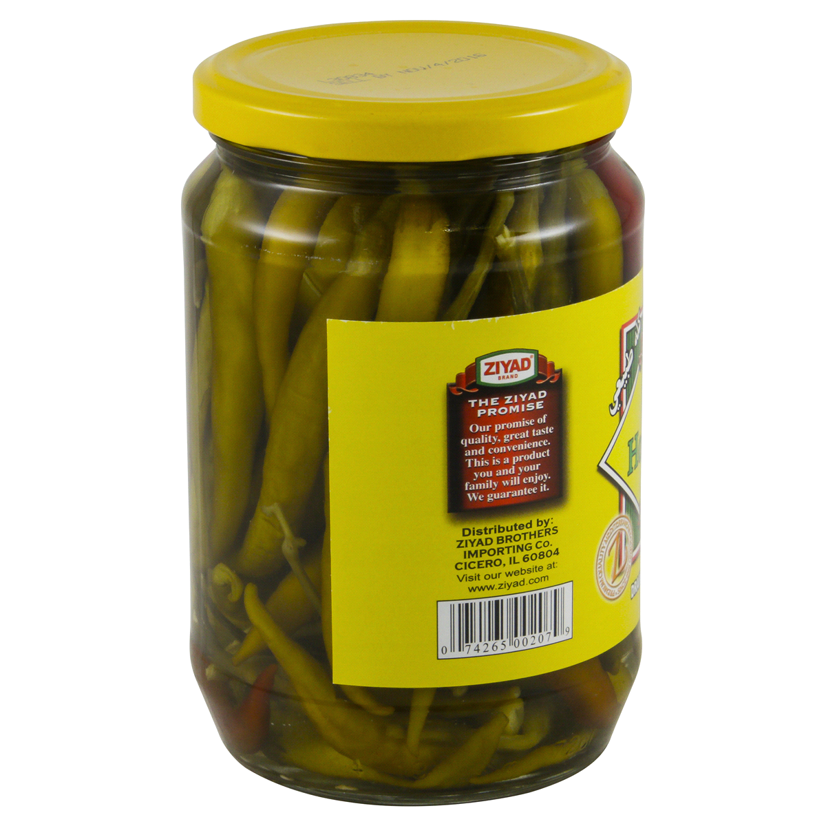 slide 4 of 4, Ziyad Pickled Hot Peppers, 12 oz