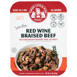 Three Little Pigs Red Wine Braised Beef 16 oz