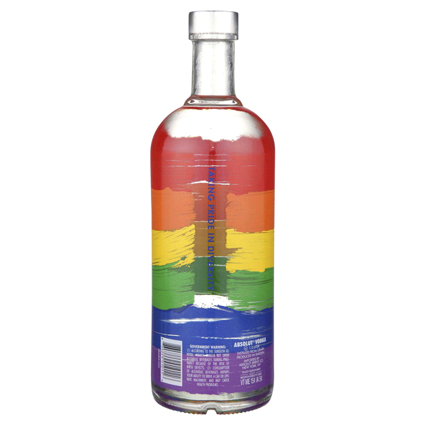 slide 4 of 5, Absolut Original Vodka Pride Edition, 1 L Bottle, 40% ABV, 1 liter