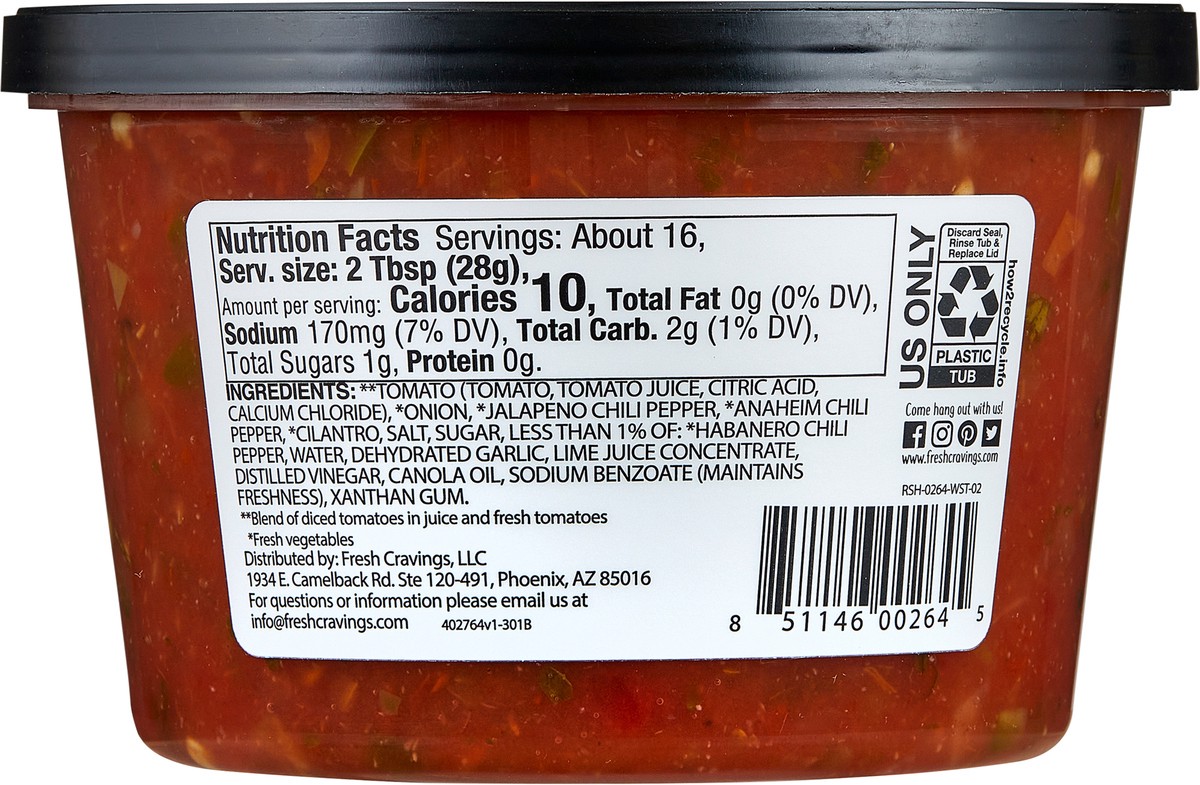 slide 7 of 10, Fresh Cravings Hot Restaurant Style Salsa 16 oz, 16 oz