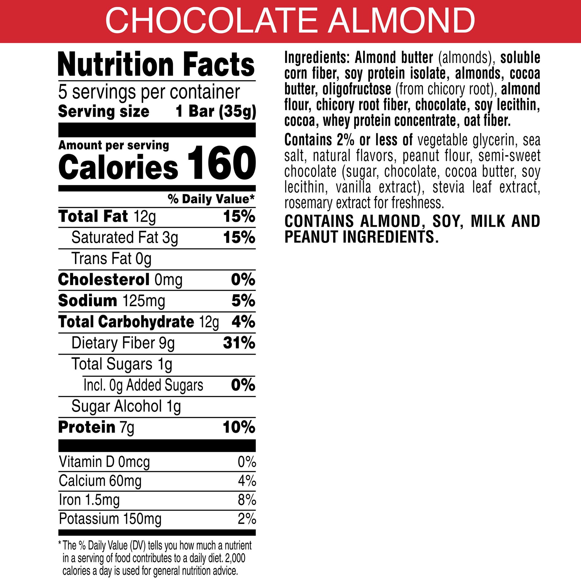 slide 5 of 5, Special K Protein Bar Chocolate Almond - 6.17oz/5ct, 6.17 oz, 5 ct