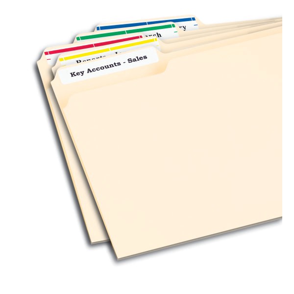 slide 3 of 8, Avery Laser/Inkjet Permanent Adhesive File Folder Labels - Assorted (750 Per Pack), 750 ct; 2/3 in x 3 7/16 in